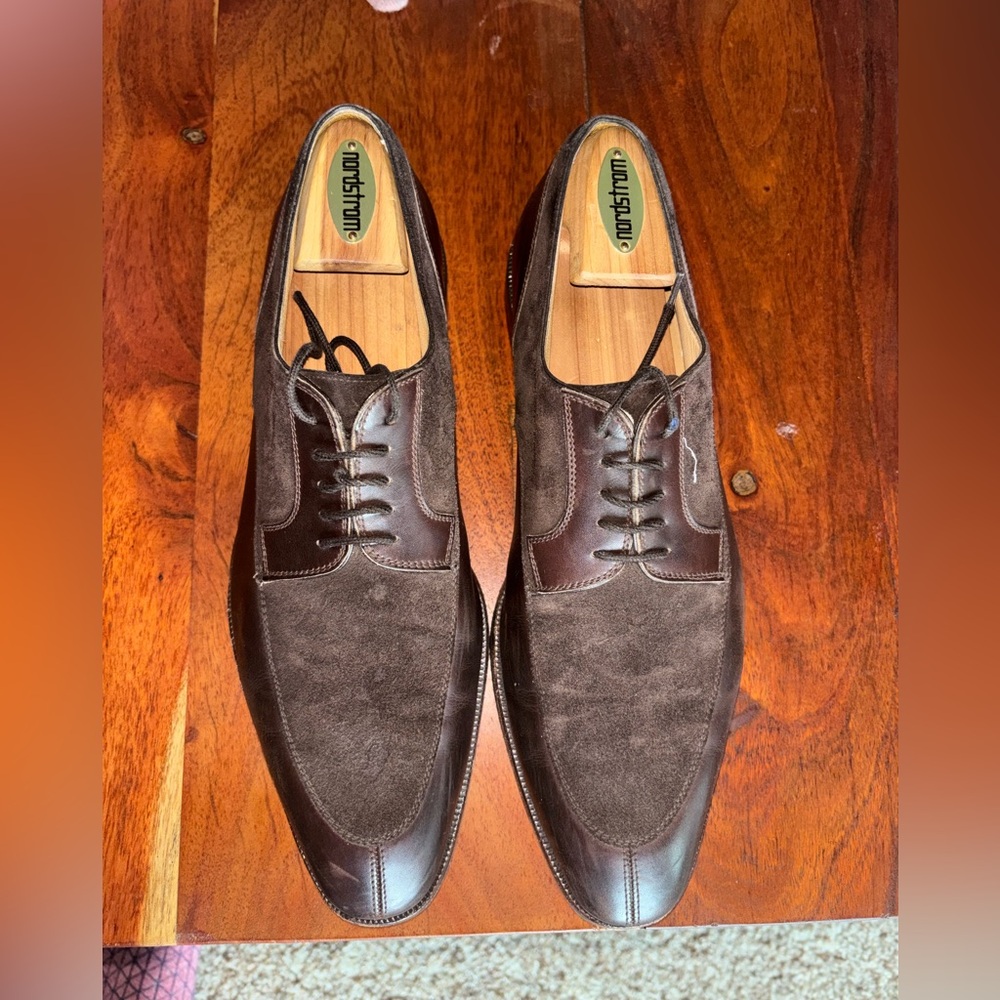 Gravati Men's Brown Suede and Leather Derbys